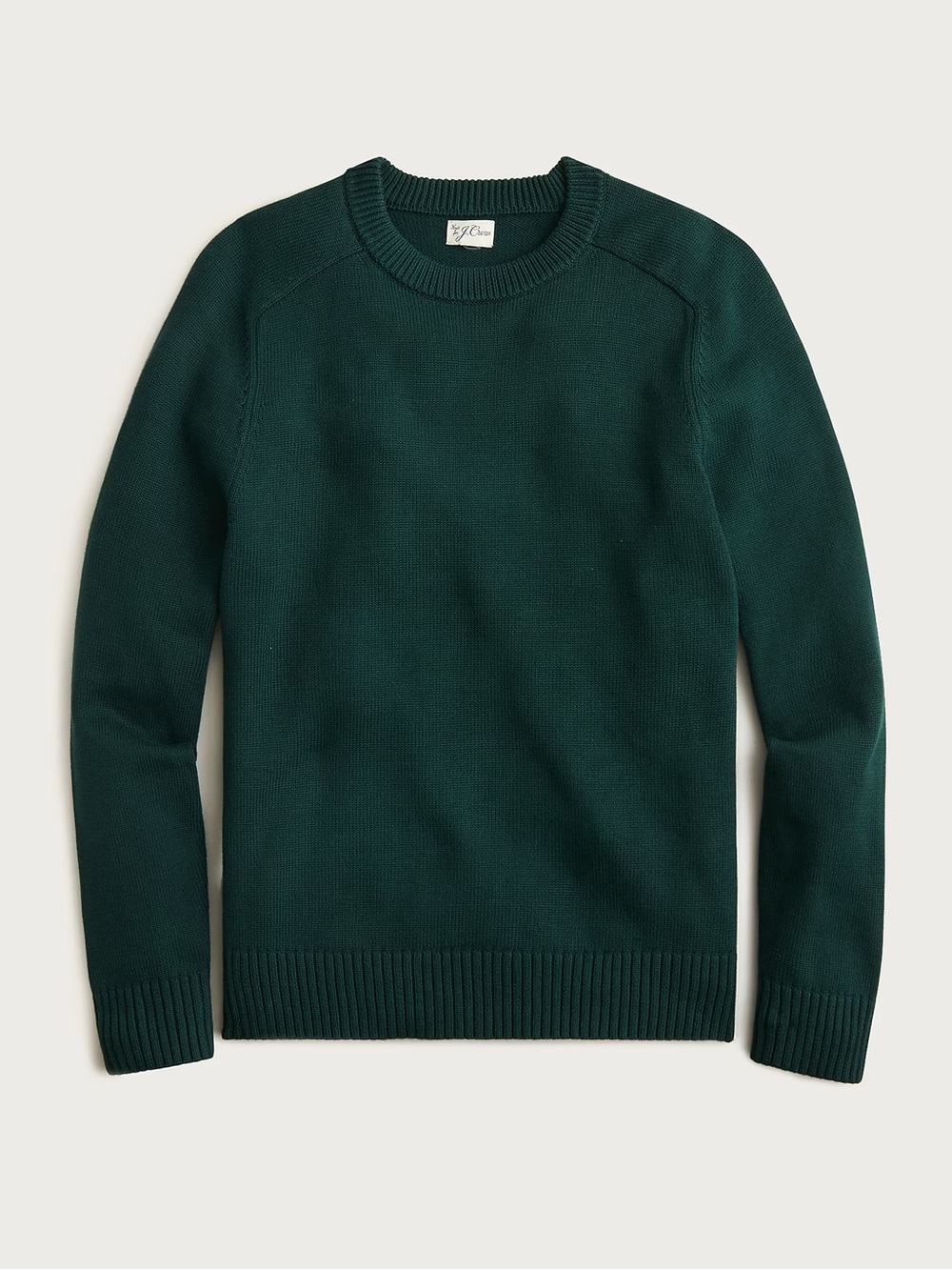 J. CREW Heritage cotton crewneck sweater in J. Crew Green Size S $98 BI841